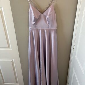 Elegant Lavender Spaghetti Strap Dress